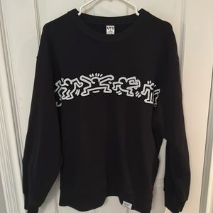 Uniqlo Kieth Haring Black Crewneck Size XL excellent condition